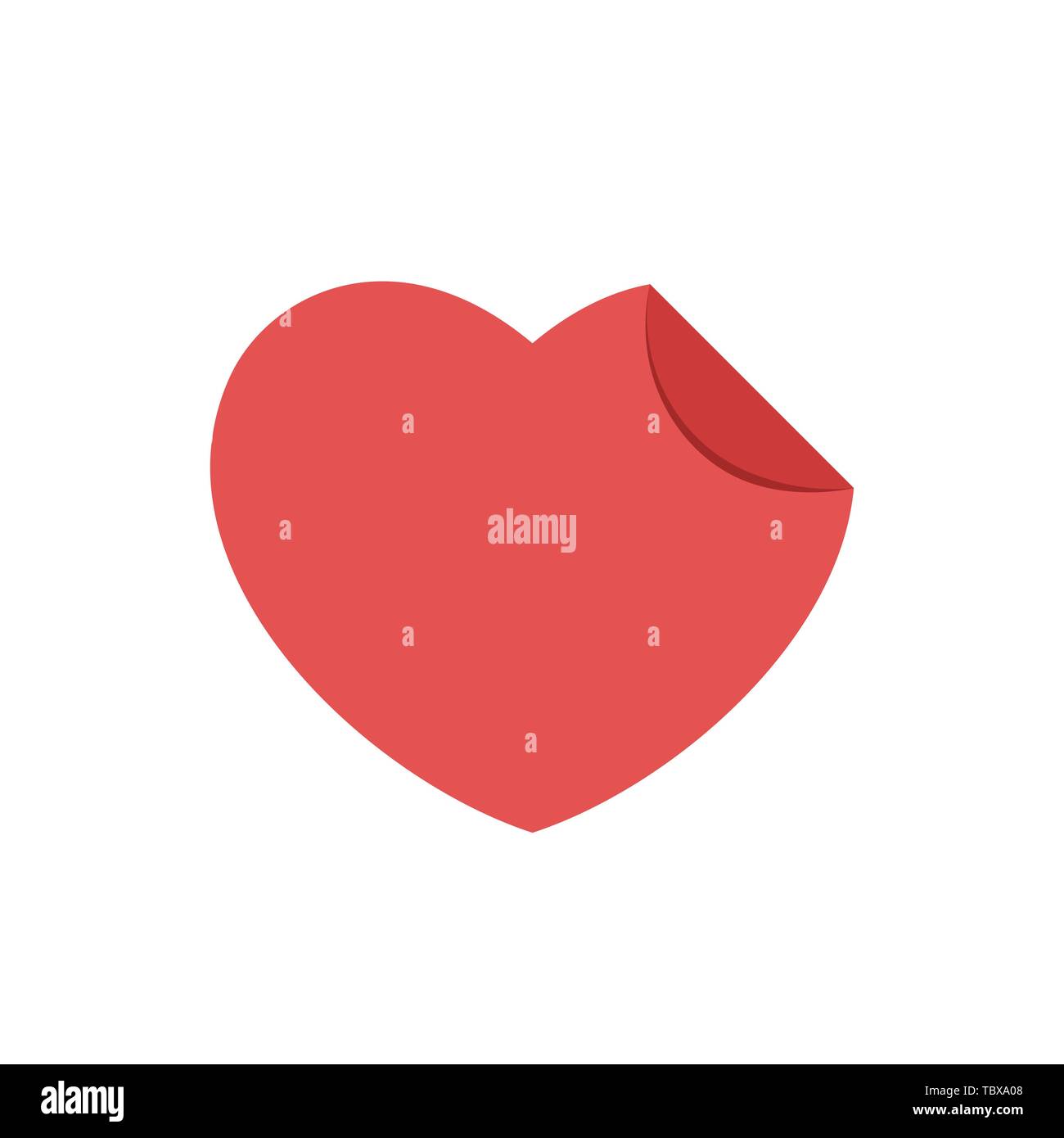 Heart shape red sticker Stock Vector Image & Art Alamy