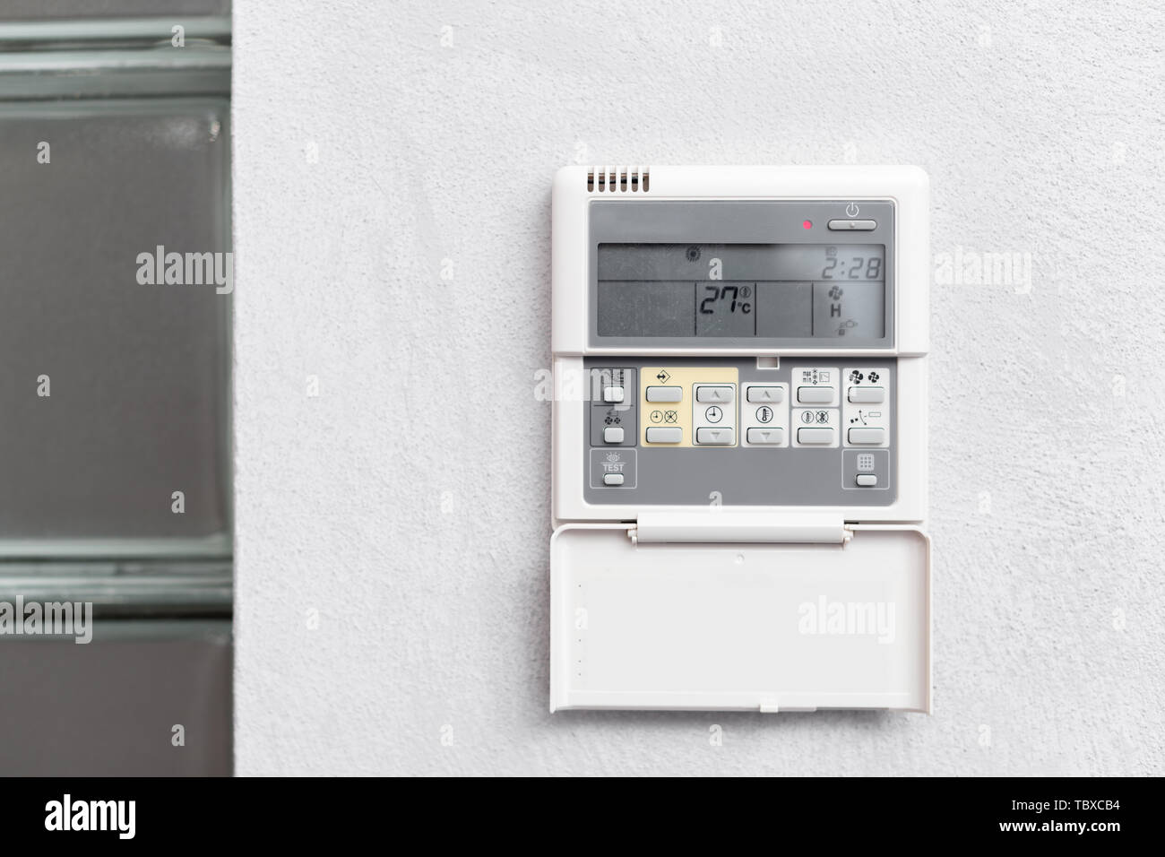 Air Conditioner Remote Control in a hotel room Stock Photo - Alamy