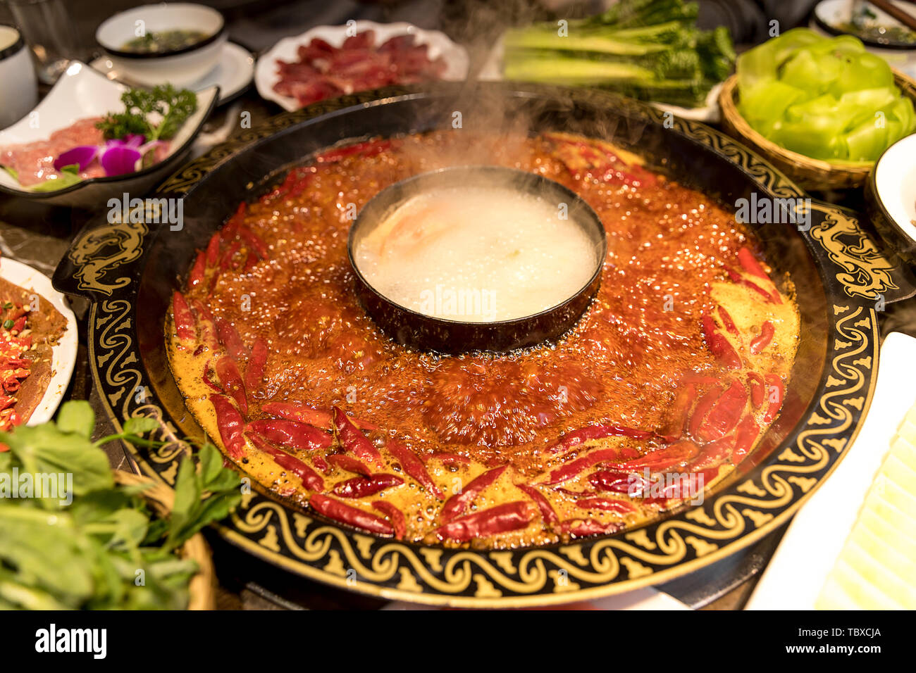 Sichuan hotpot, Chongqing butter hotpot Stock Photo Alamy