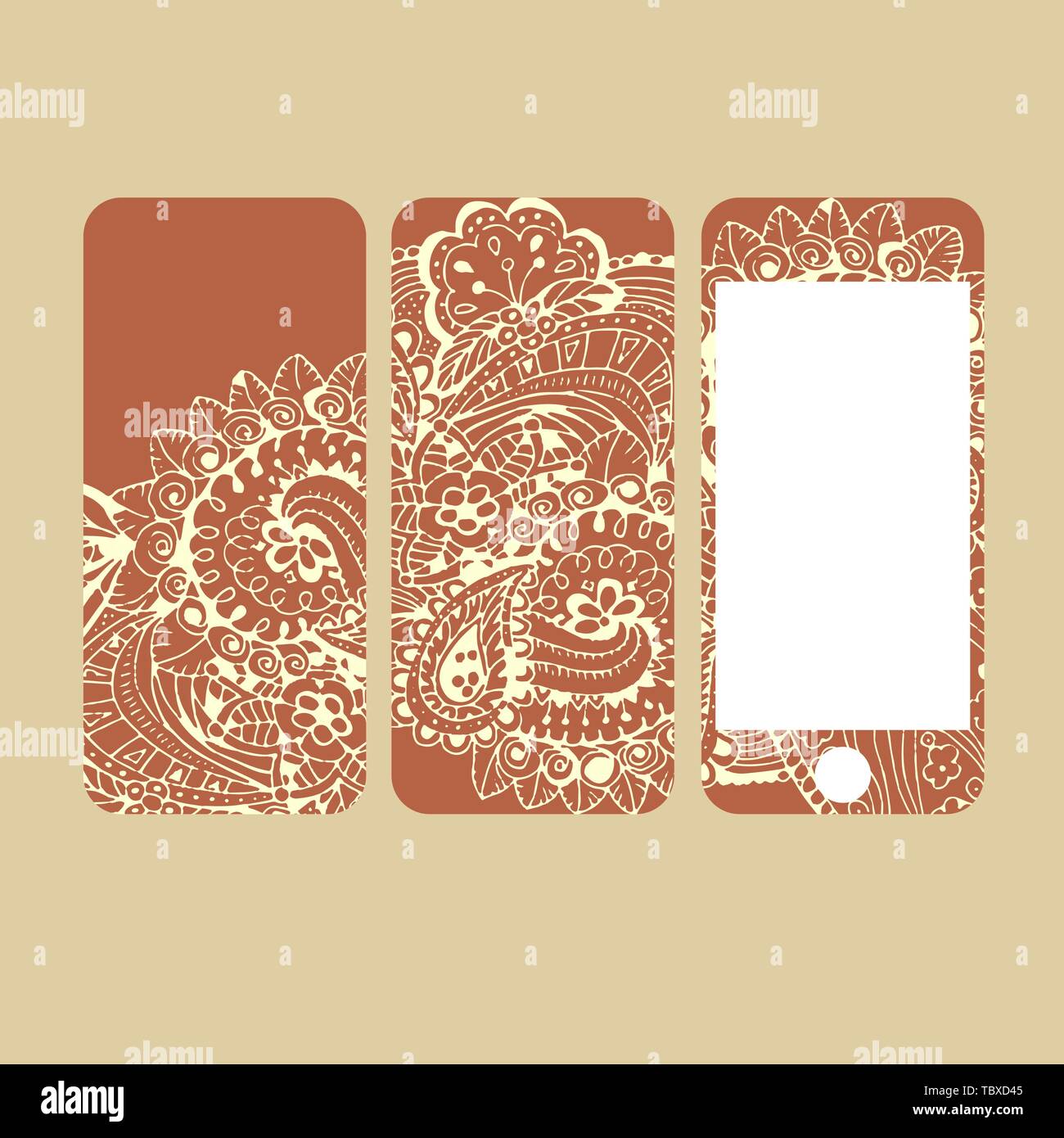 cell phone cover template vector