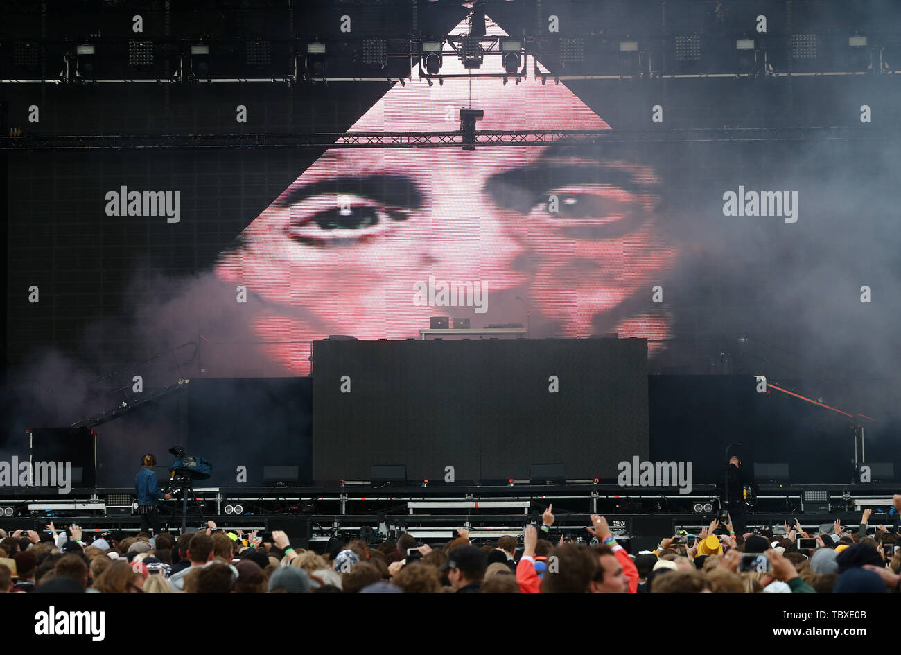 BRÅVALLA 20170630 Die Antwoord på Bråvalla festival 2017, fredagen. Bild Jeppe Gustafsson Stock Photo