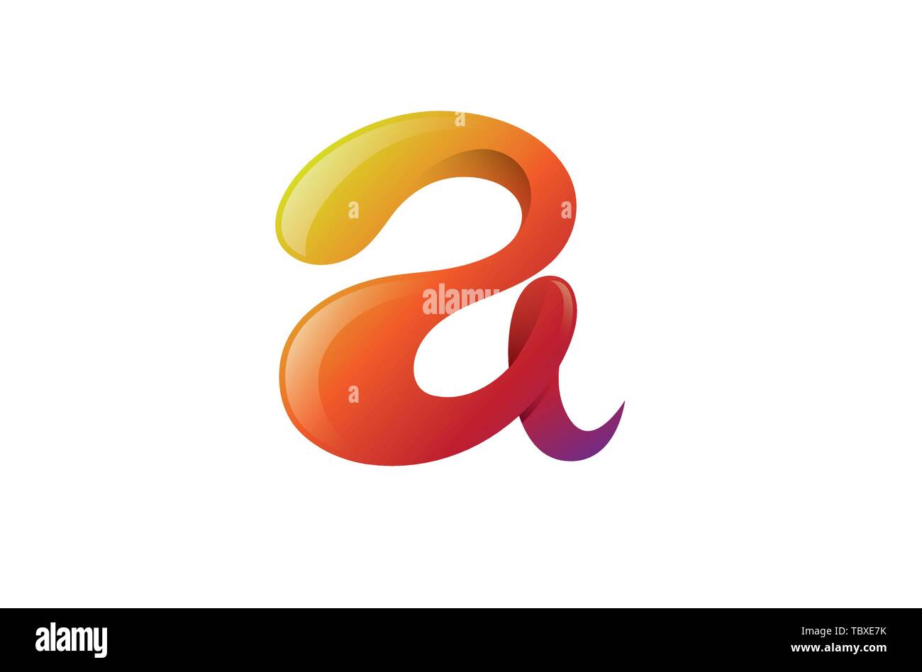 Creative Advance Colorful Glossy Letter A Logo Symbol Design Stock ...