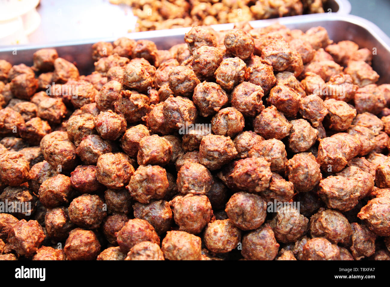 Fried beef balls Stock Photo Alamy