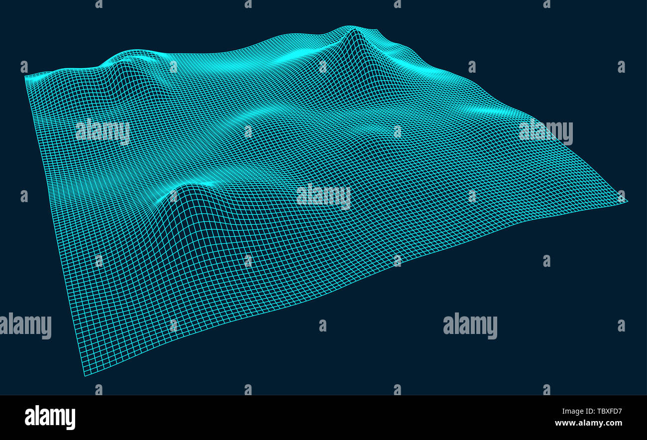 Abstract three-dimensional network background of big data concept ...