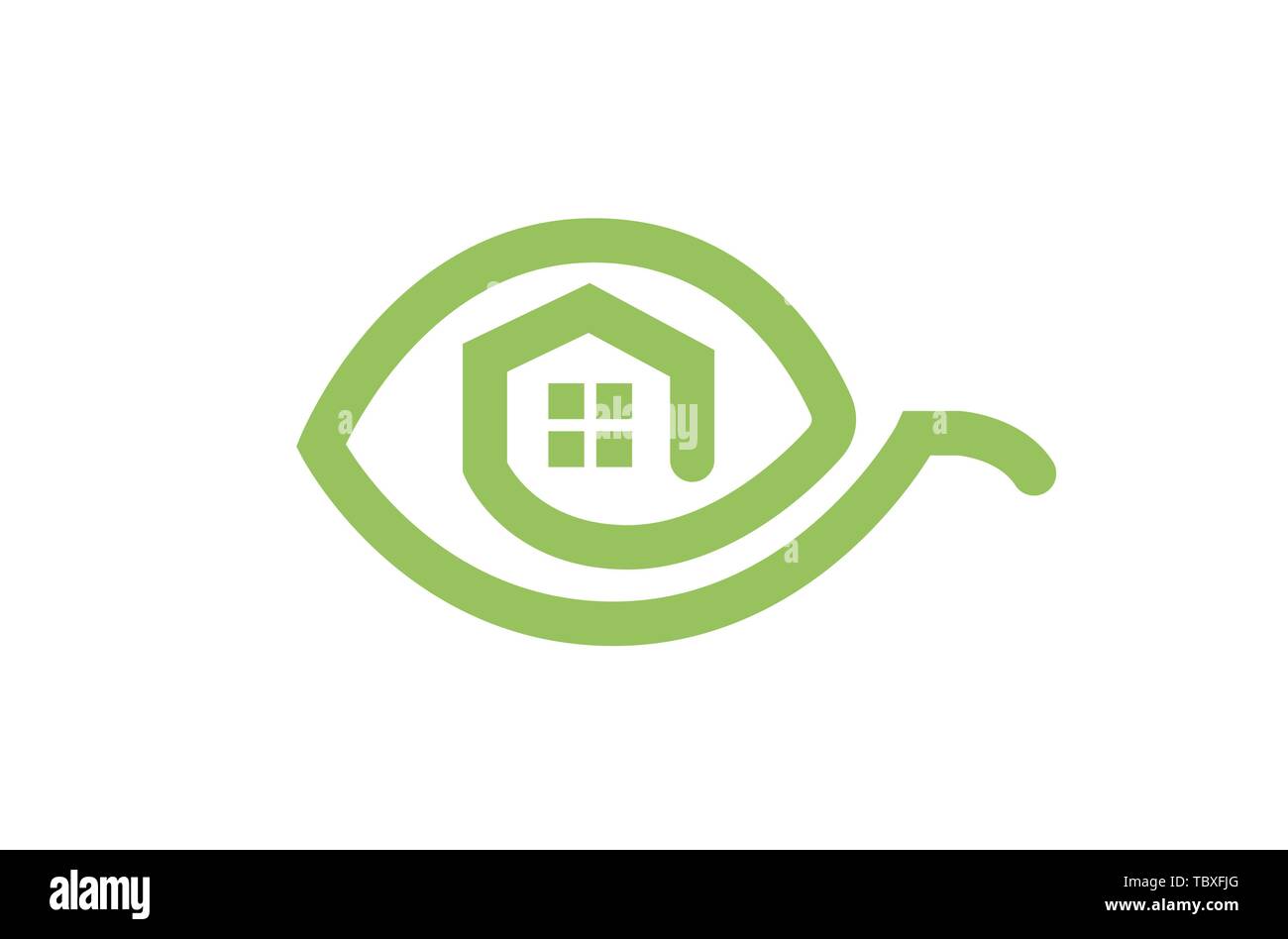 Creative House Leaf Logo Design Symbol Vector Illustration Stock Vector ...