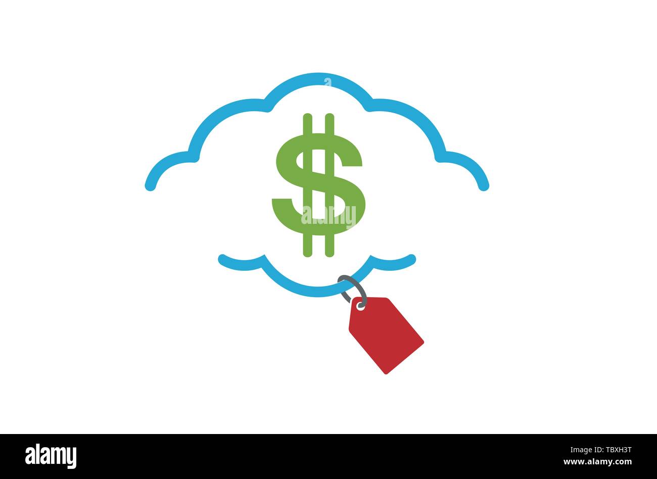 Cloud Shop Dollar Logo Vector Symbol Design Illustration Stock Vector