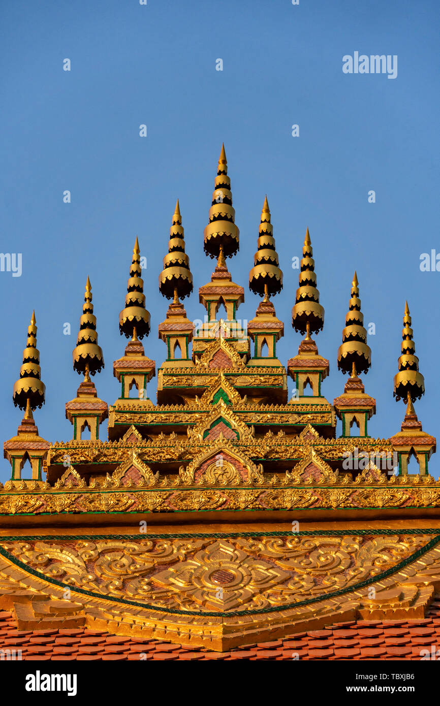 Wat That Luang at Luang Prabang, Laos, Southeast Asia Stock Photo