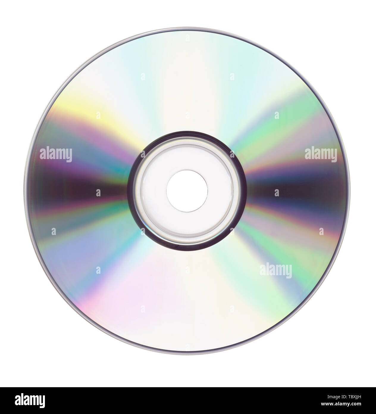 Blank CD glare on white background Stock Photo Alamy