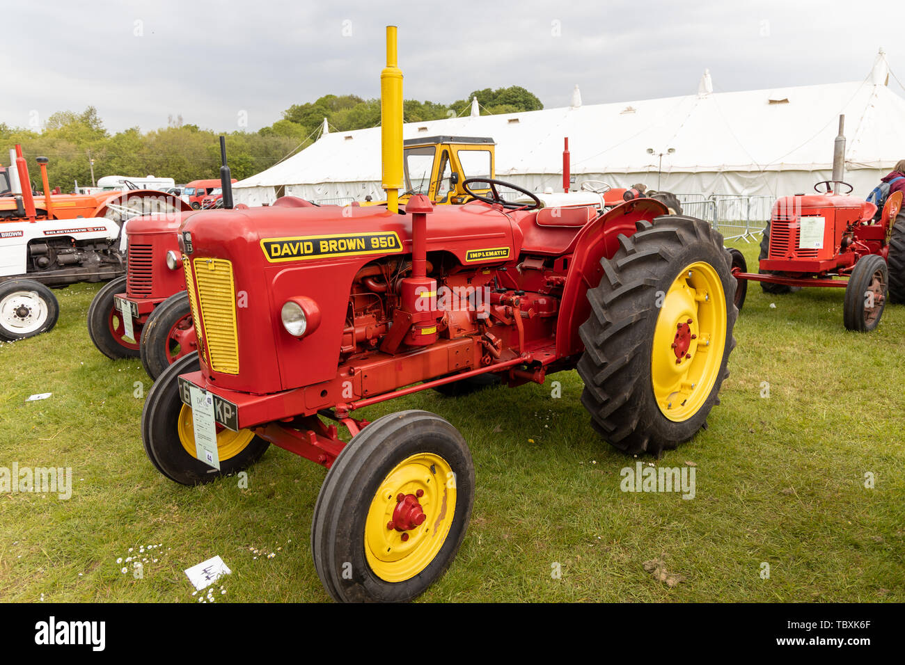 Yellow and red david brown tractor hi-res stock photography and images -  Alamy