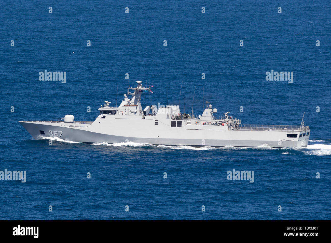 KRI Iskandar Muda (367) SIGMA class corvette belonging to the Indonesian National Army Navy. Stock Photo