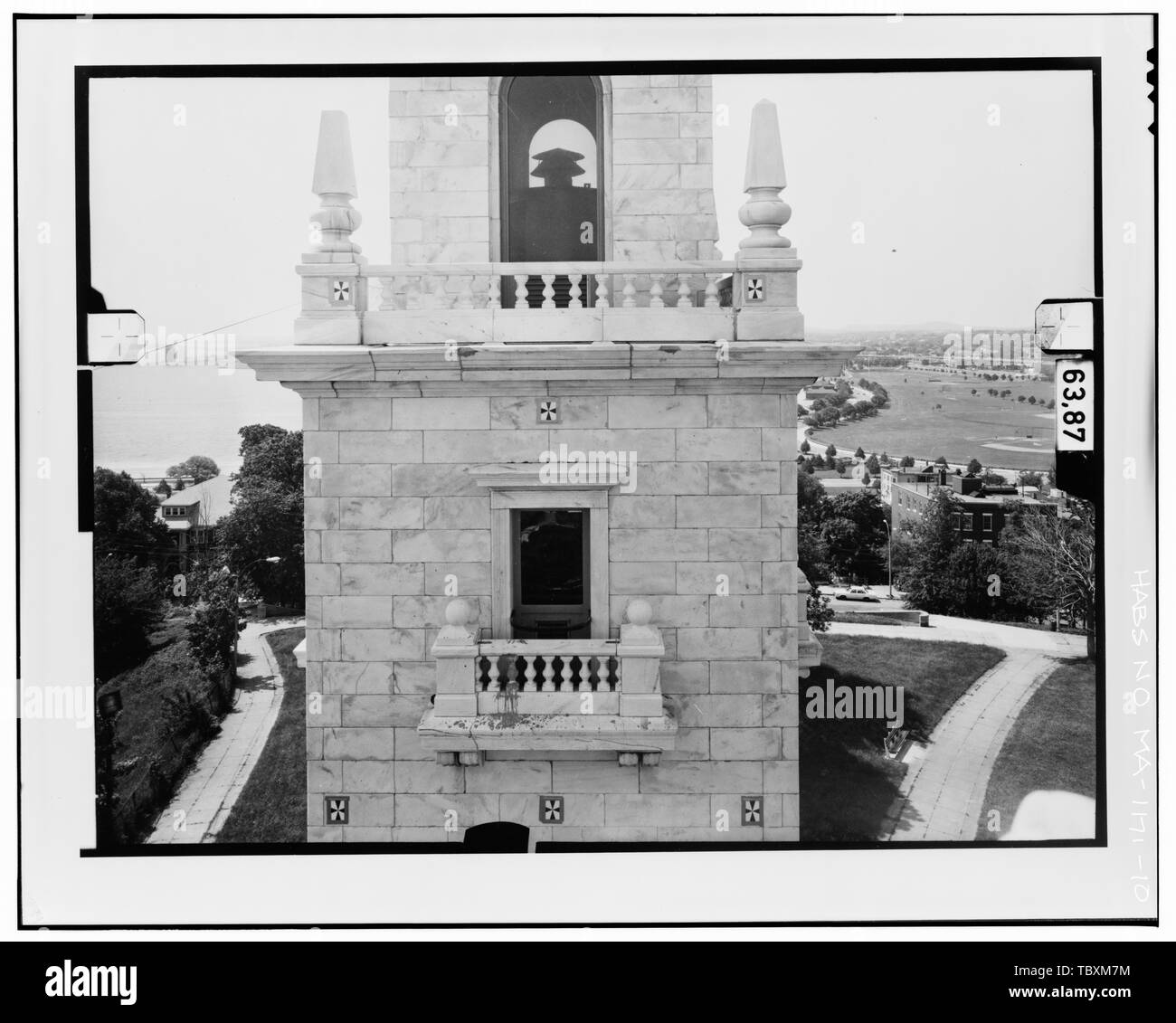 NORTH ELEVATION, LEVEL 4 Copy photograph of photogrammetric plate LCHABSGS11D1981N5R.  Dorchester Heights Monument, Thomas Park, Boston, Suffolk County, MA Peabody and Stearns Washington, George Burns, John A, field team Lawrence, Jeanne C, field team Alderson, Caroline R, field team Cronenberger, Richard J, project manager Graham, William J, field team Marsh, David T, field team Lowe, Jet, photographer Dennett, Muessig and Associates, Limited, photographer Taylor, Douglas R, delineator Schiller, Angela J, delineator Trumbull, Rebecca, delineator Stock Photo
