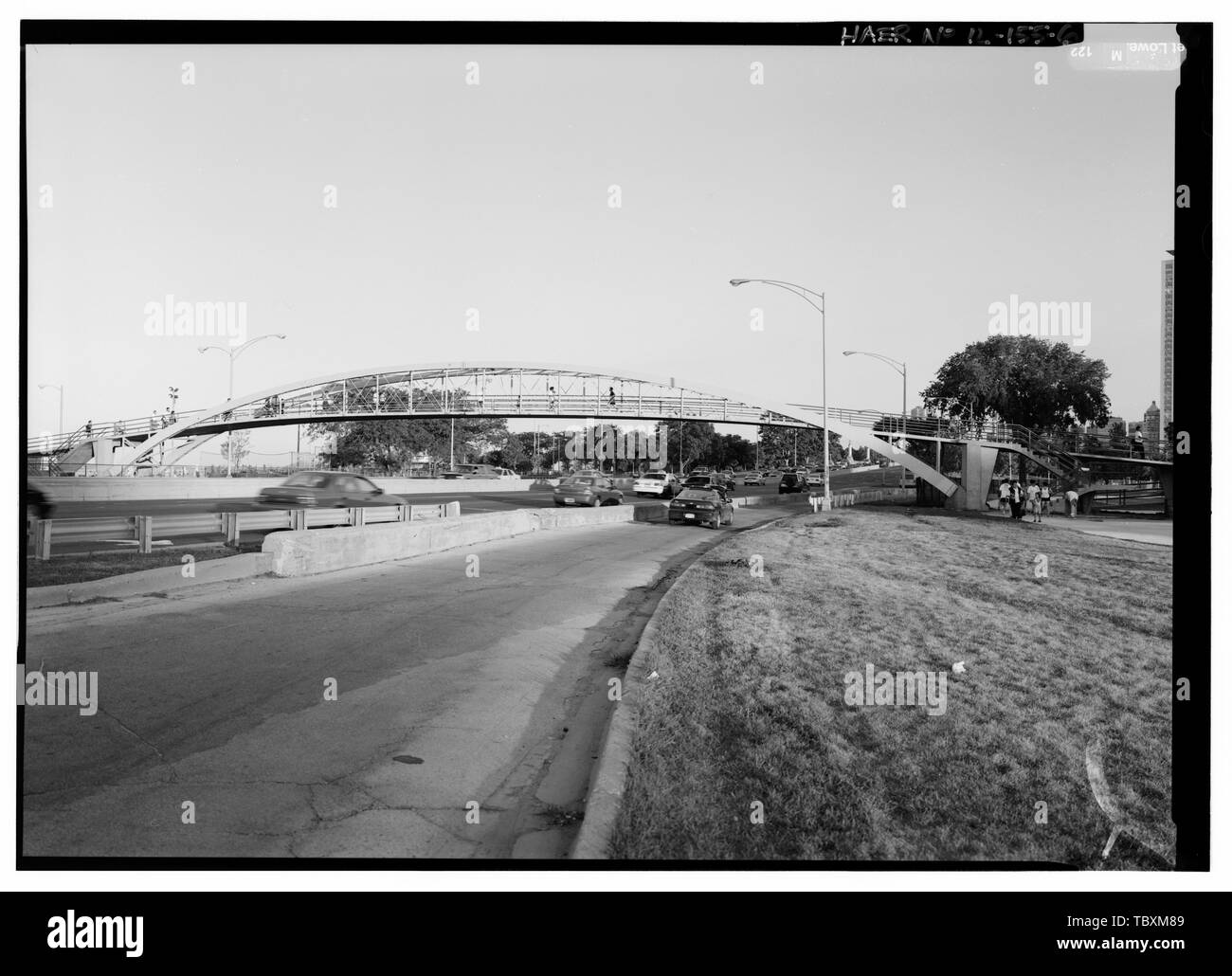 North Elevation Looking Se Passerelle In Lincoln Park Spanning North Lake Shore Drive U S Route 41 On Axis Of East Menomonee Street Chicago Cook County Il Chicago Park District Glicken M J