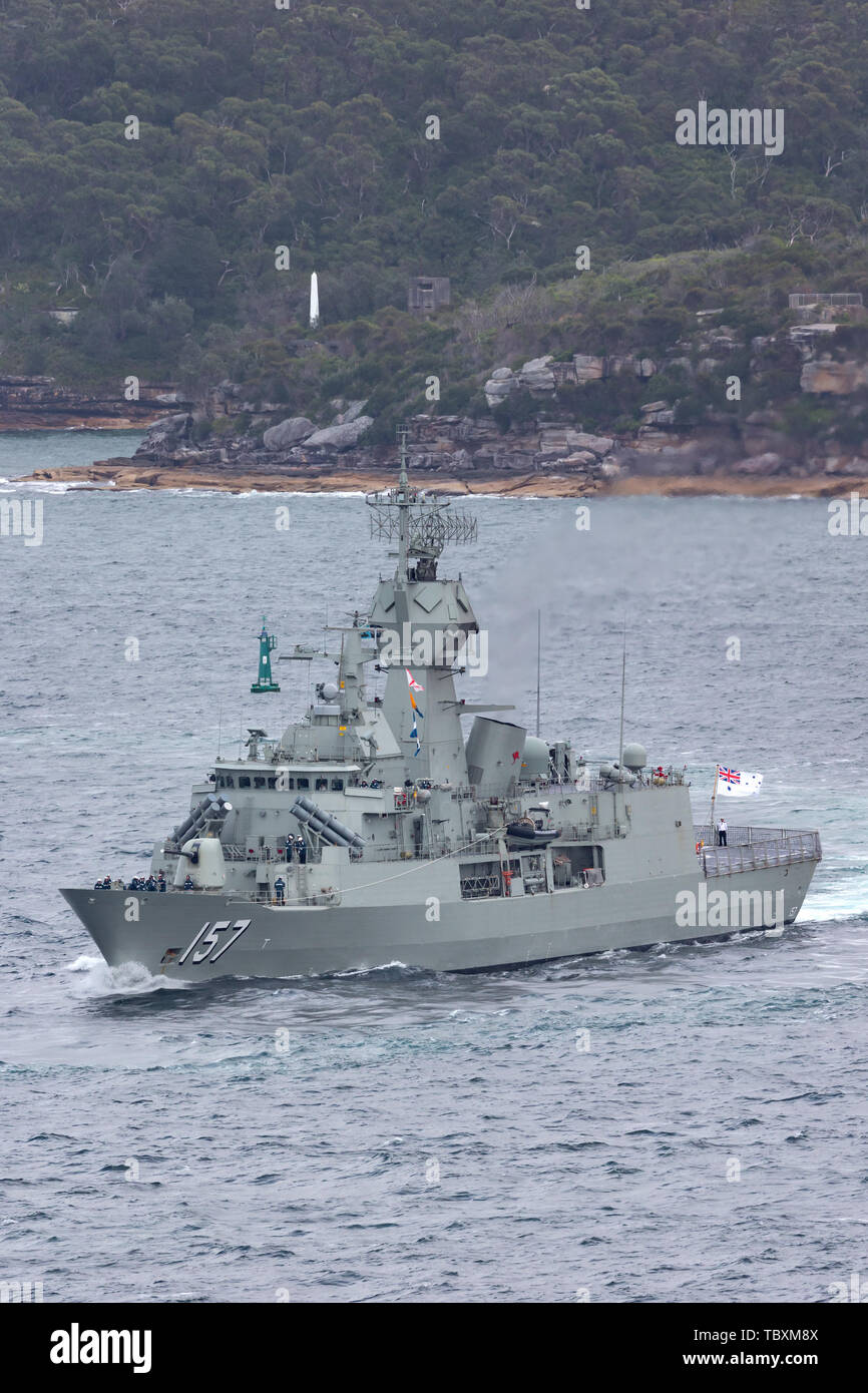 HMAS Perth (FFH 157) Anzac-class frigate of the Royal Australian Navy. Stock Photo