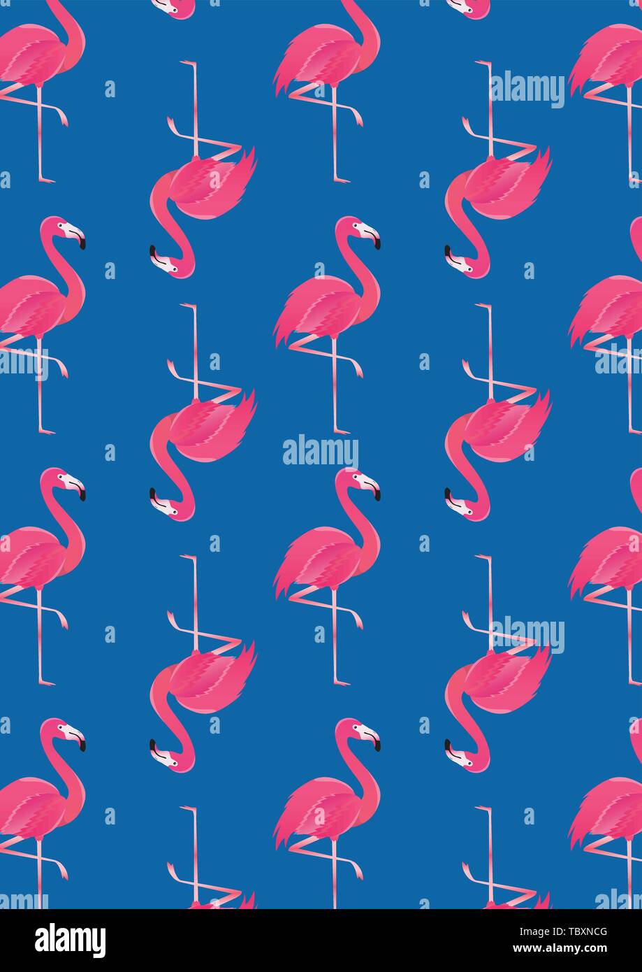 seamless flamingo pattern vector illustration Stock Vector Image & Art ...