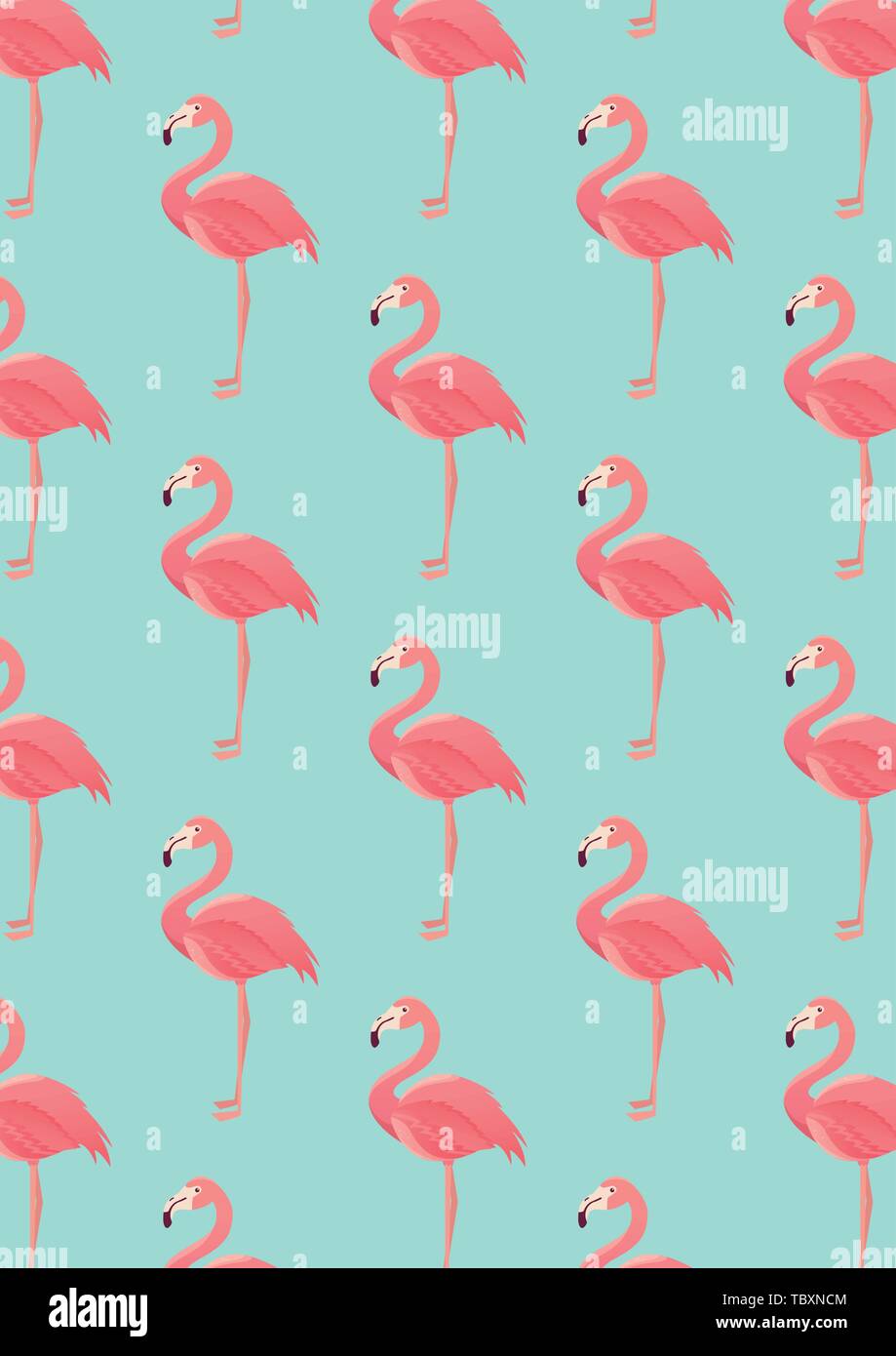 seamless flamingo pattern vector illustration Stock Vector Image & Art ...