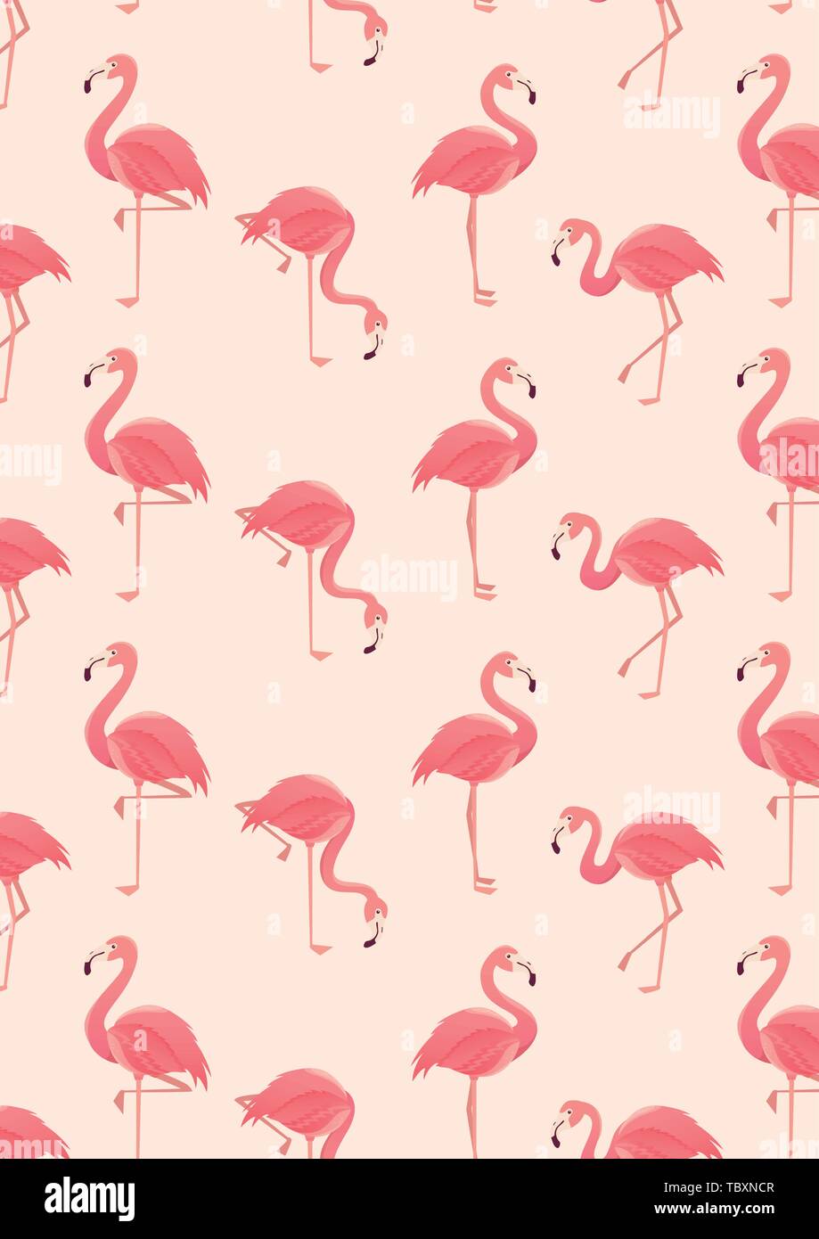 seamless flamingo pattern vector illustration Stock Vector Image & Art ...