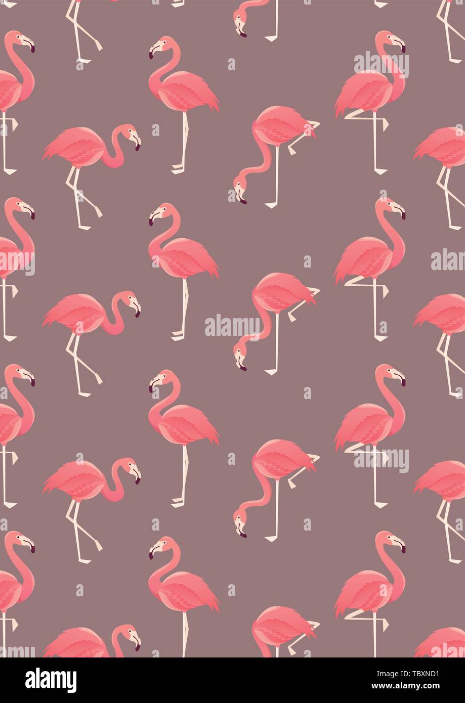 seamless flamingo pattern vector illustration Stock Vector Image & Art ...