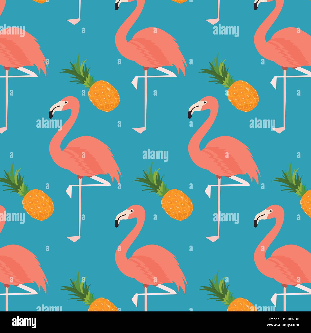 seamless flamingo pattern vector illustration Stock Vector