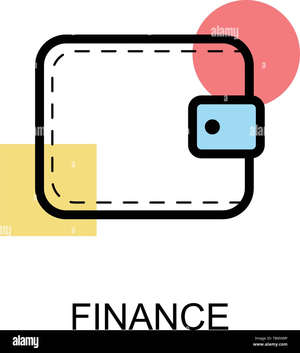 Finance icon and wallet on white background illustration design.vector Stock Vector