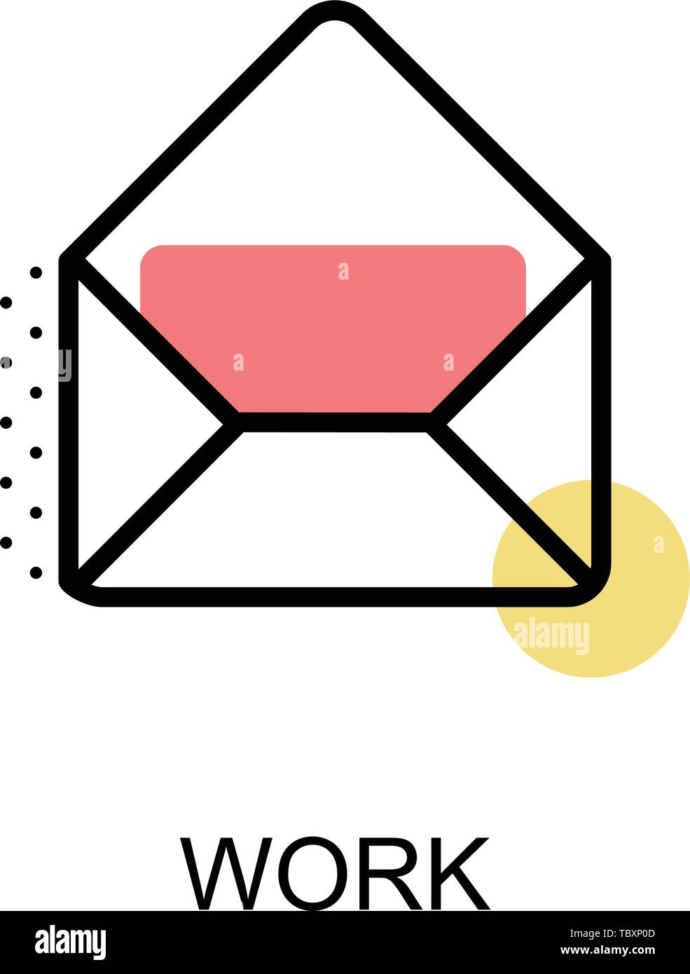 Work icon with pen on white background  illustration design.vector Stock Vector