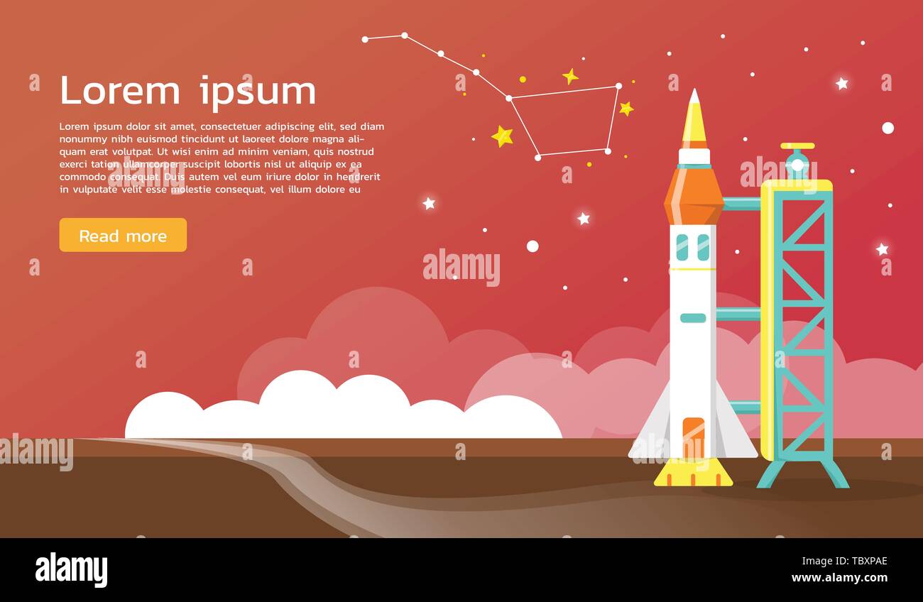 The big dipper and space shuttle illustration.vector design Stock Vector