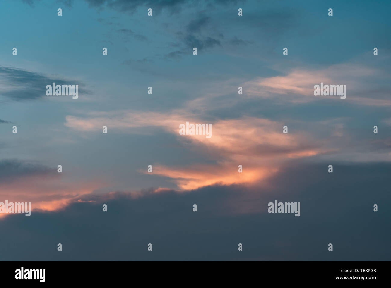 Beautiful sunset cloudy sky for background Stock Photo - Alamy