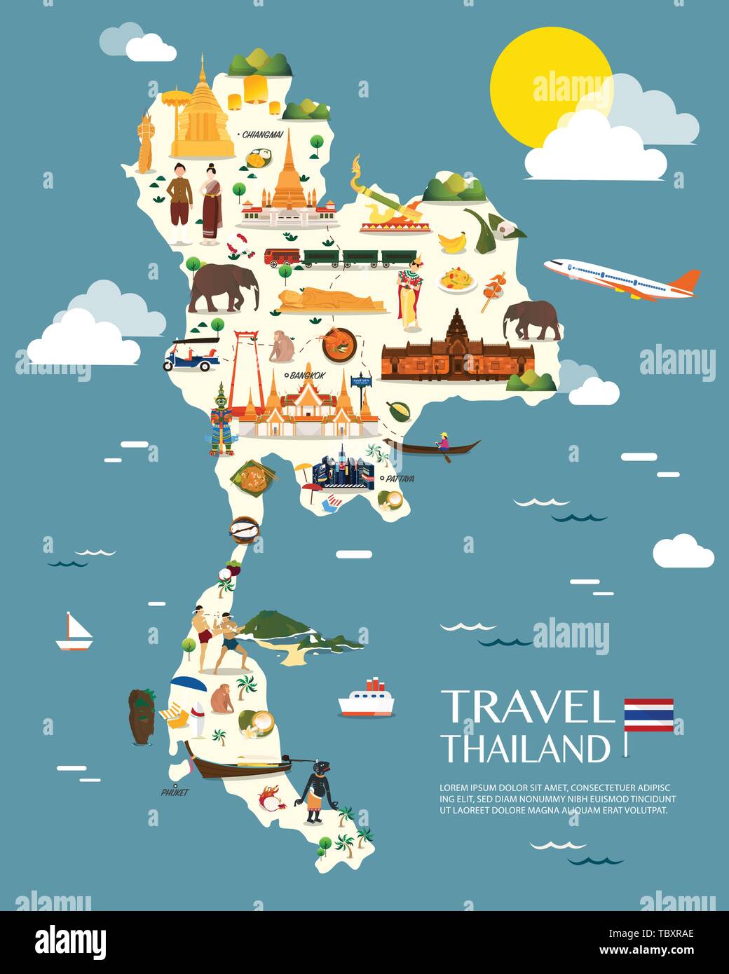 Bicchiere Da Shot Thailandia - Souvenir Con Collage Di Icone E Monumenti - Raro, Altezza 5.7 Cm