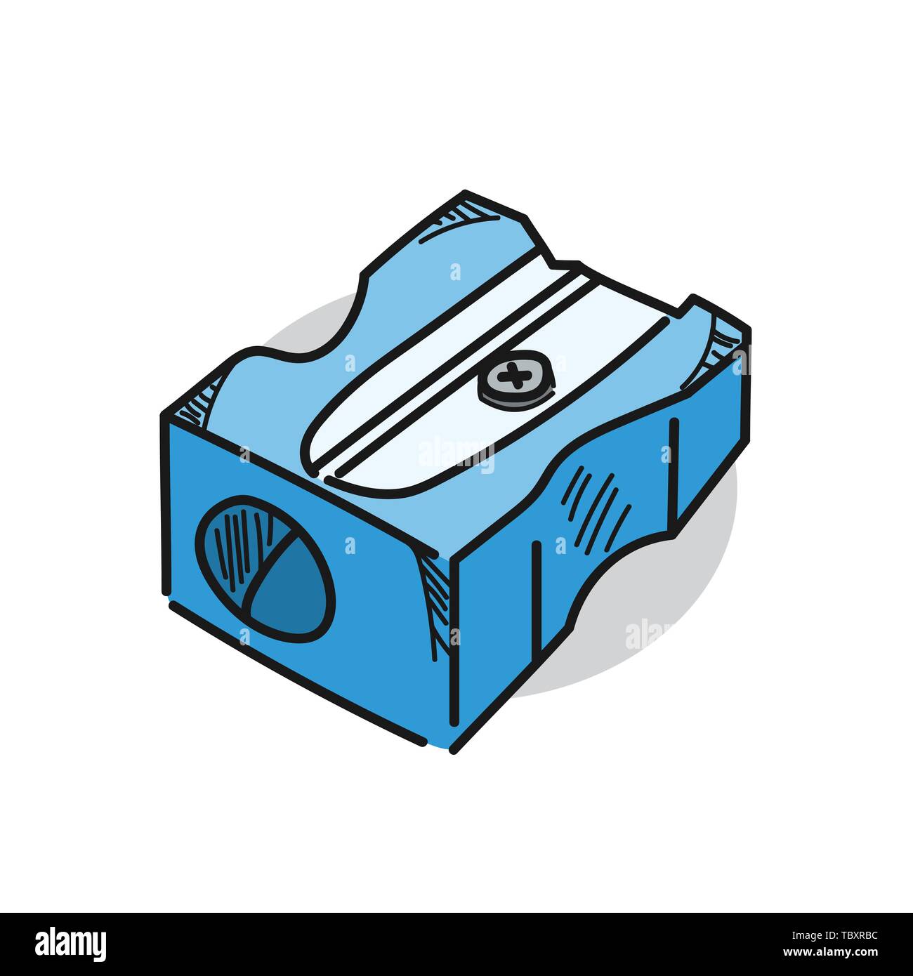 sharpener illustration on white background Stock Vector