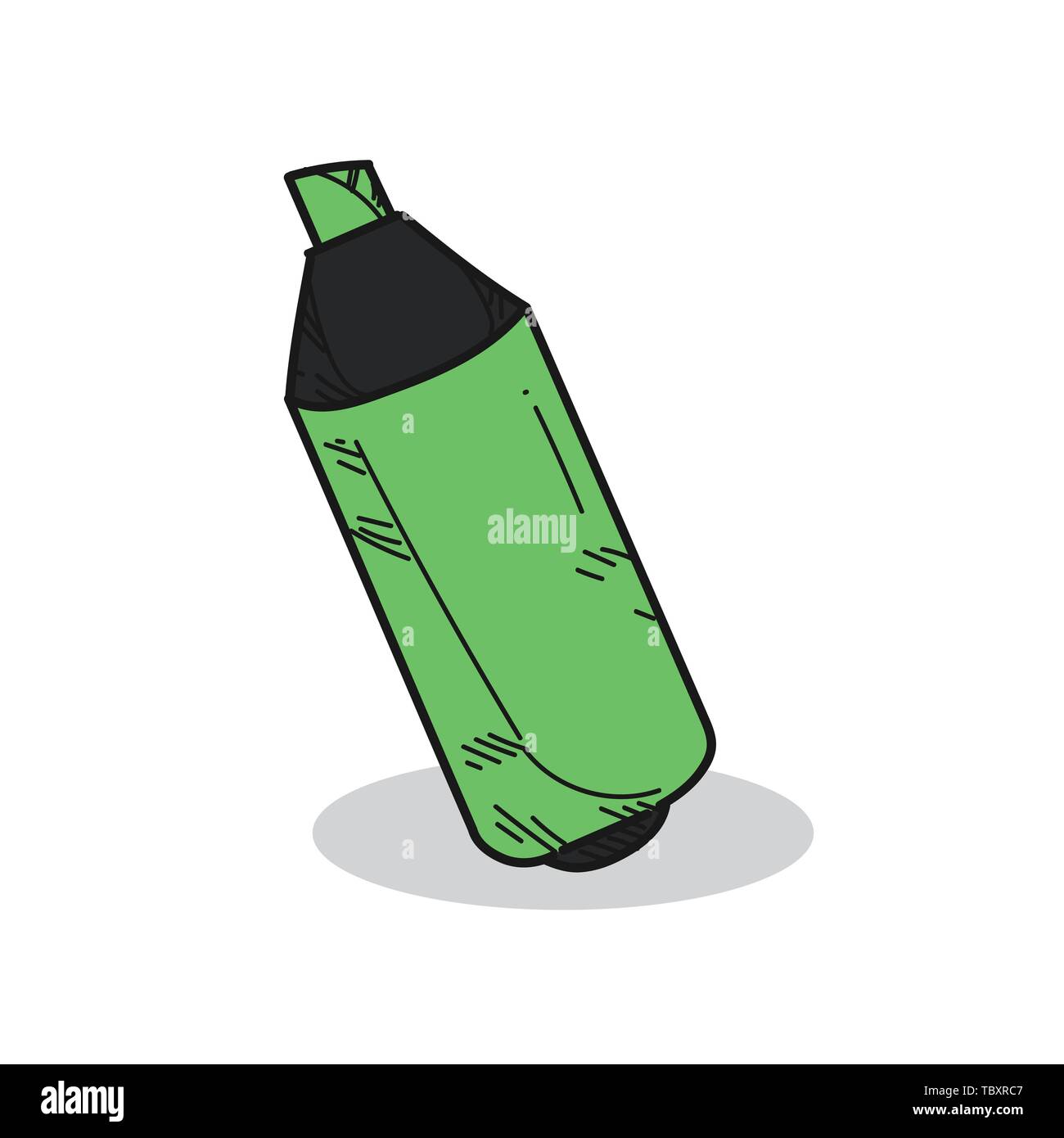 highlighter pens illustration on white background Stock Vector
