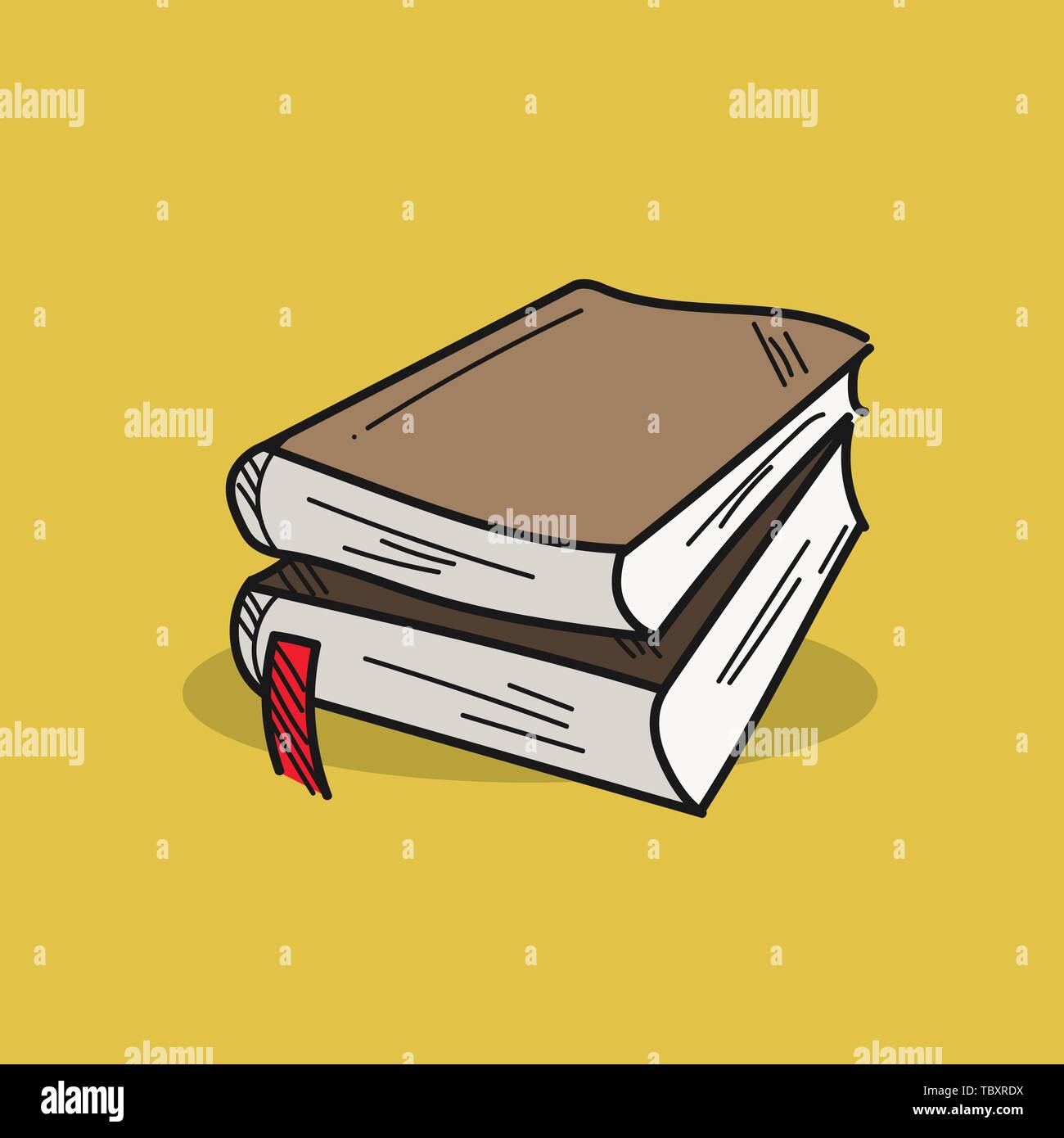 Book illustration on color background Stock Vector
