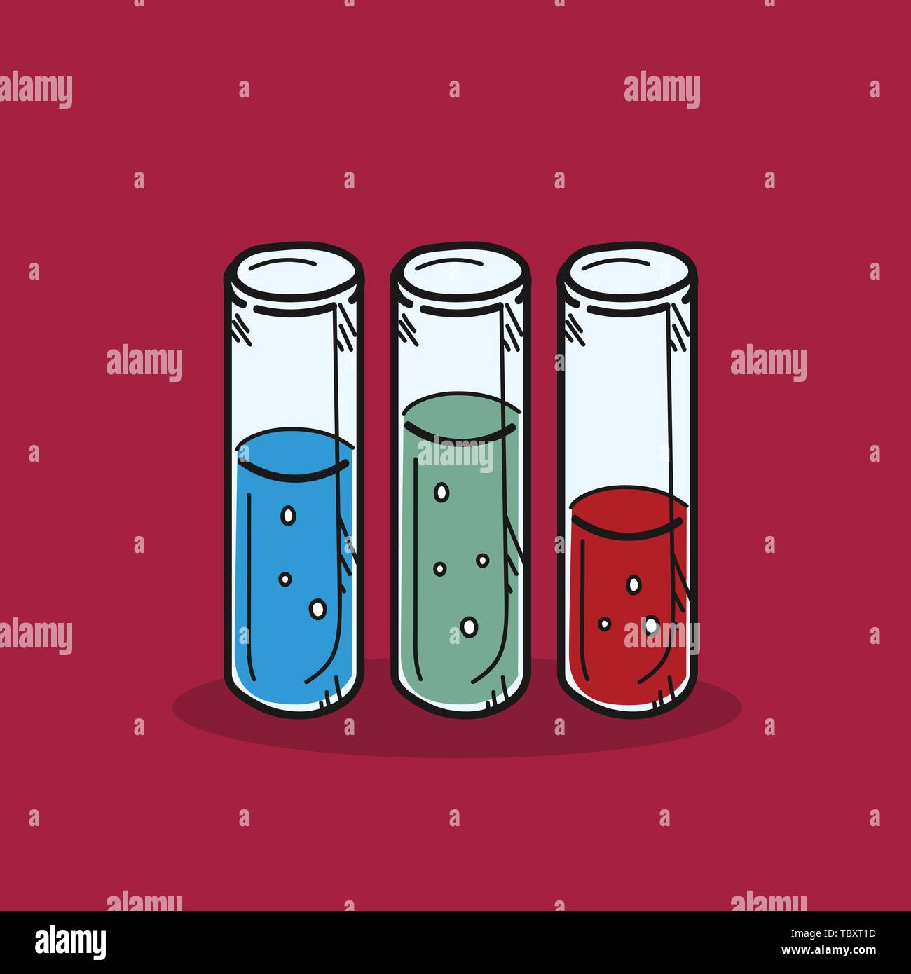Science Test Tube Drawing Stock Photos & Science Test Tube Drawing