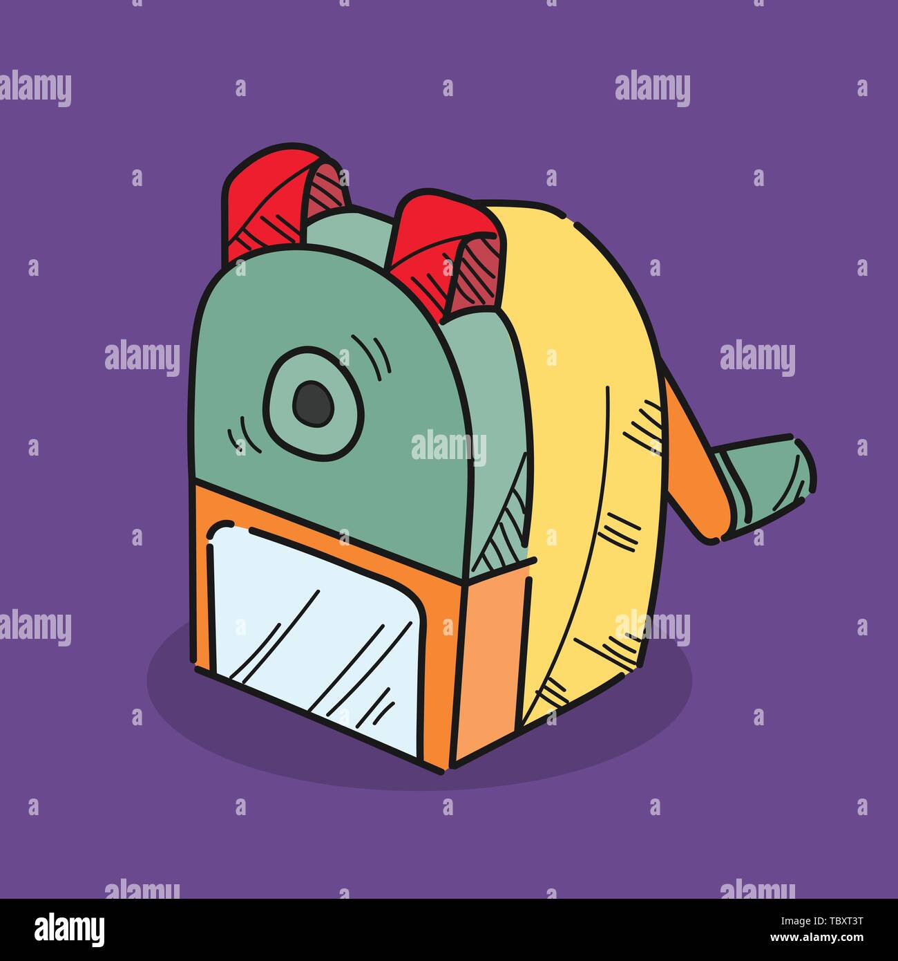 sharpener machine illustration on color background Stock Vector