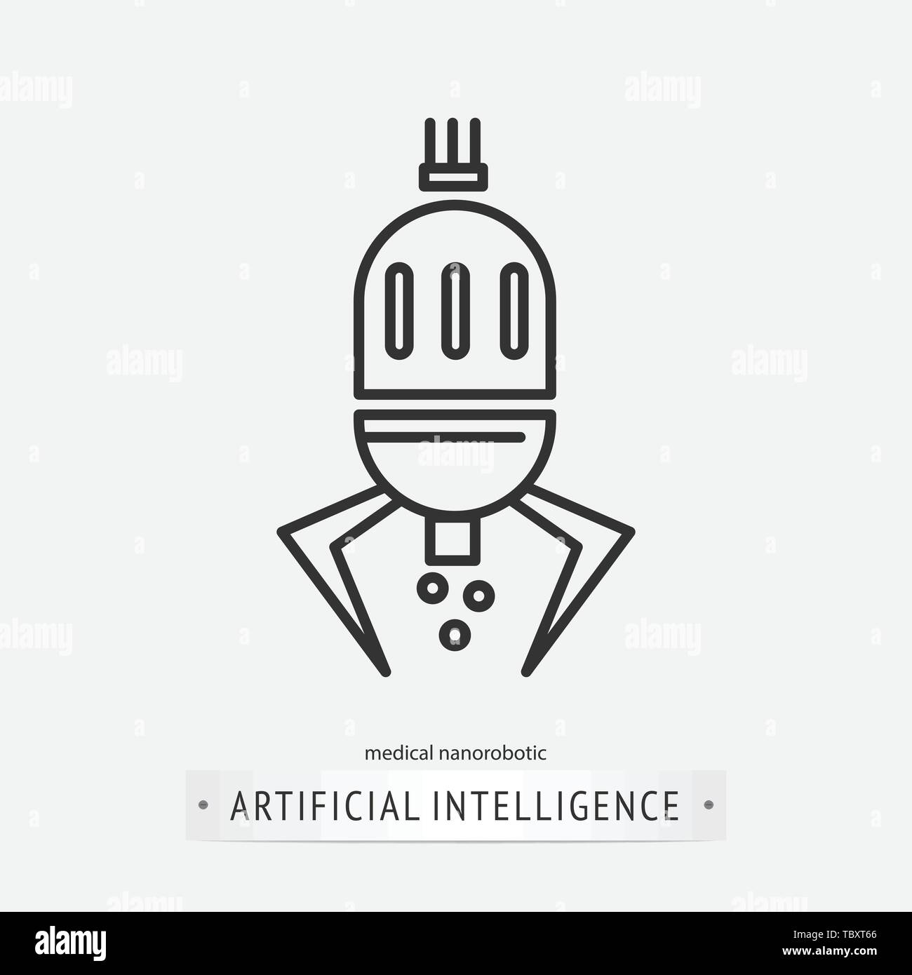 artificial intelligence icon design Stock Vector