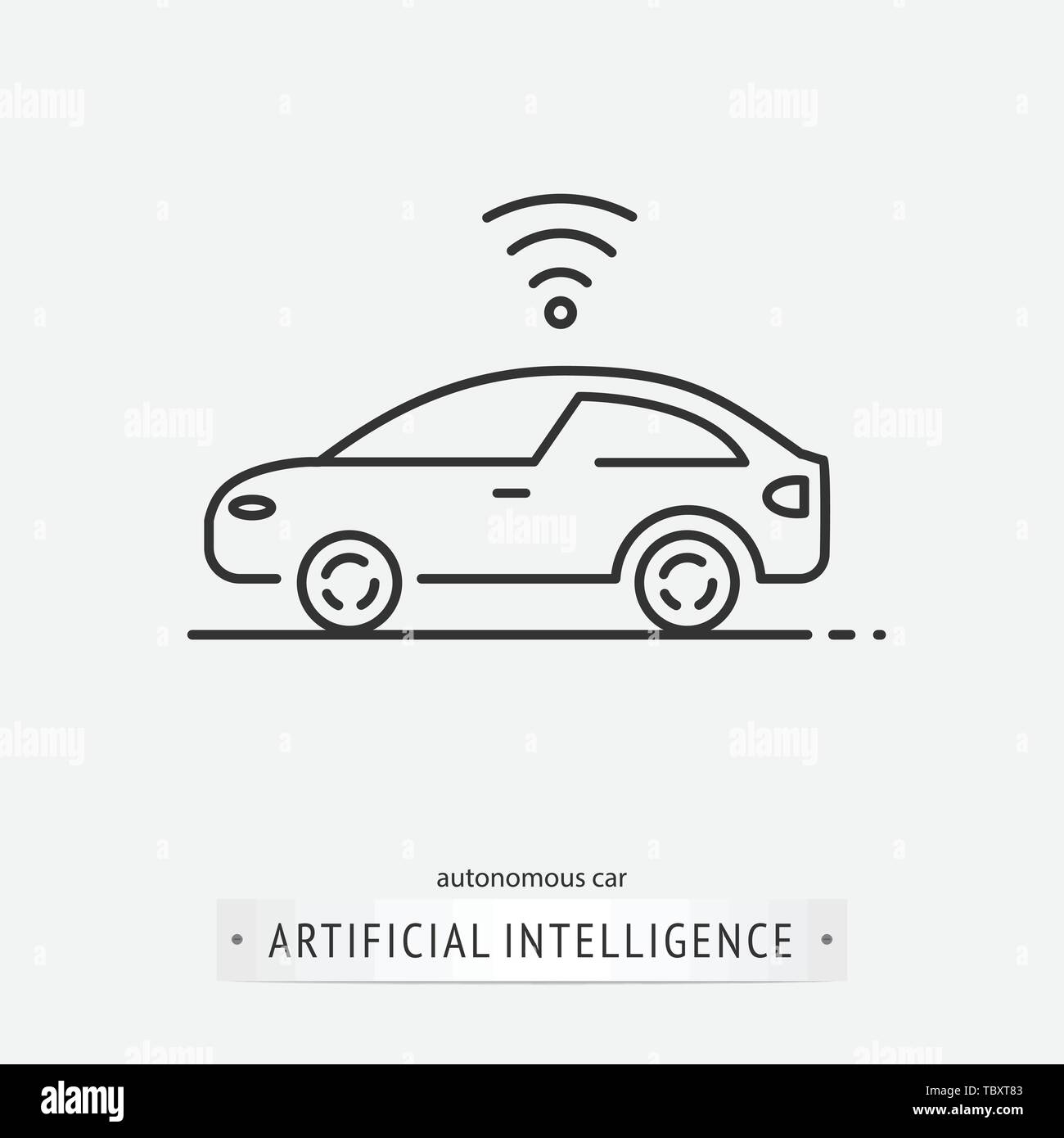 artificial intelligence icon design Stock Vector