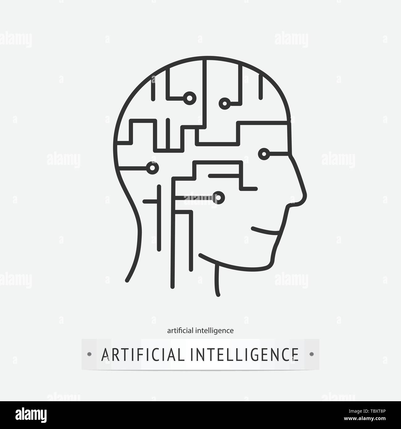 Brain artificial intelligence icon design Stock Vector Image & Art - Alamy