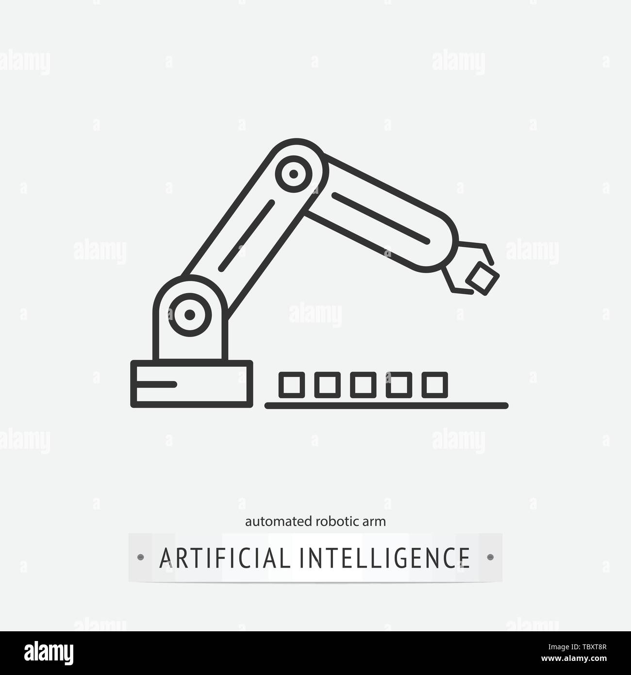 artificial intelligence icon design Stock Vector