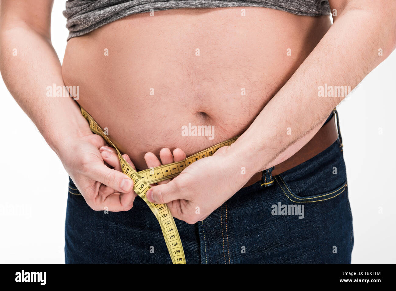 Person tape measure waist fat hi-res stock photography and images - Page 2  - Alamy