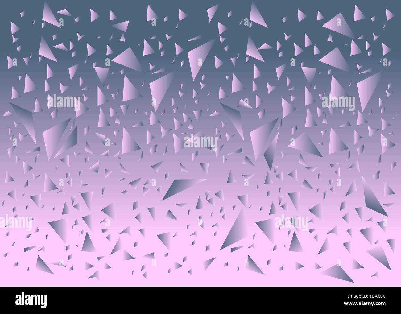 Broken glass blue and pink  abstract background Stock Vector