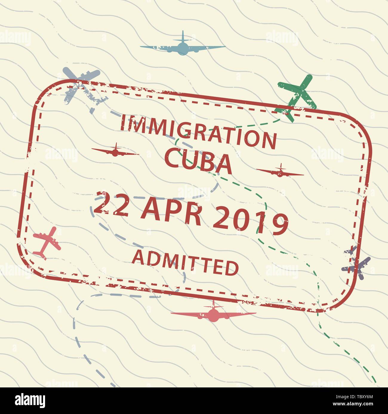 International travel visa passport stamp icon for entering to Cuba Stock  Vector Image & Art - Alamy