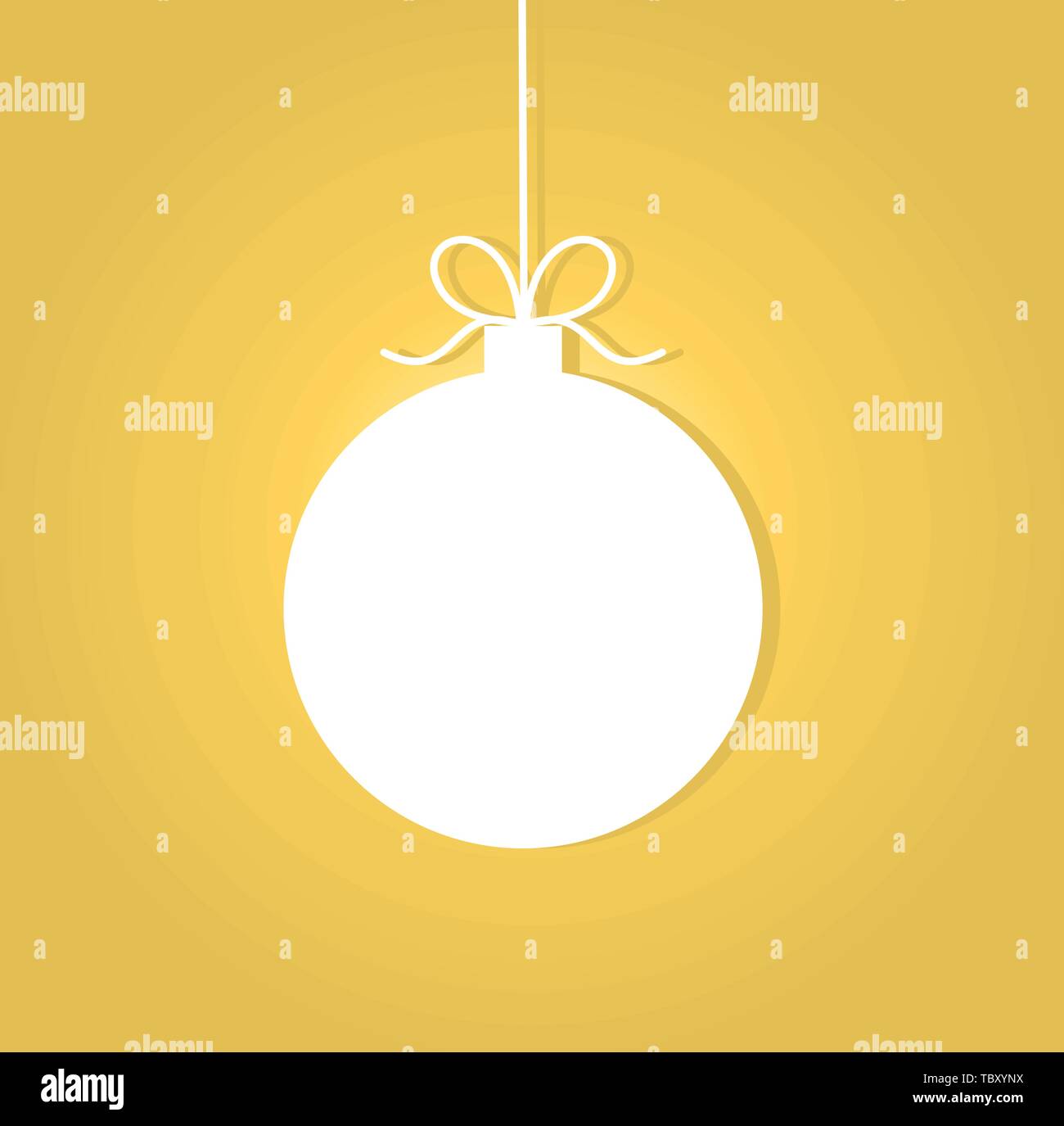 Christmas ball on golden background. Vector illustration Stock Vector ...