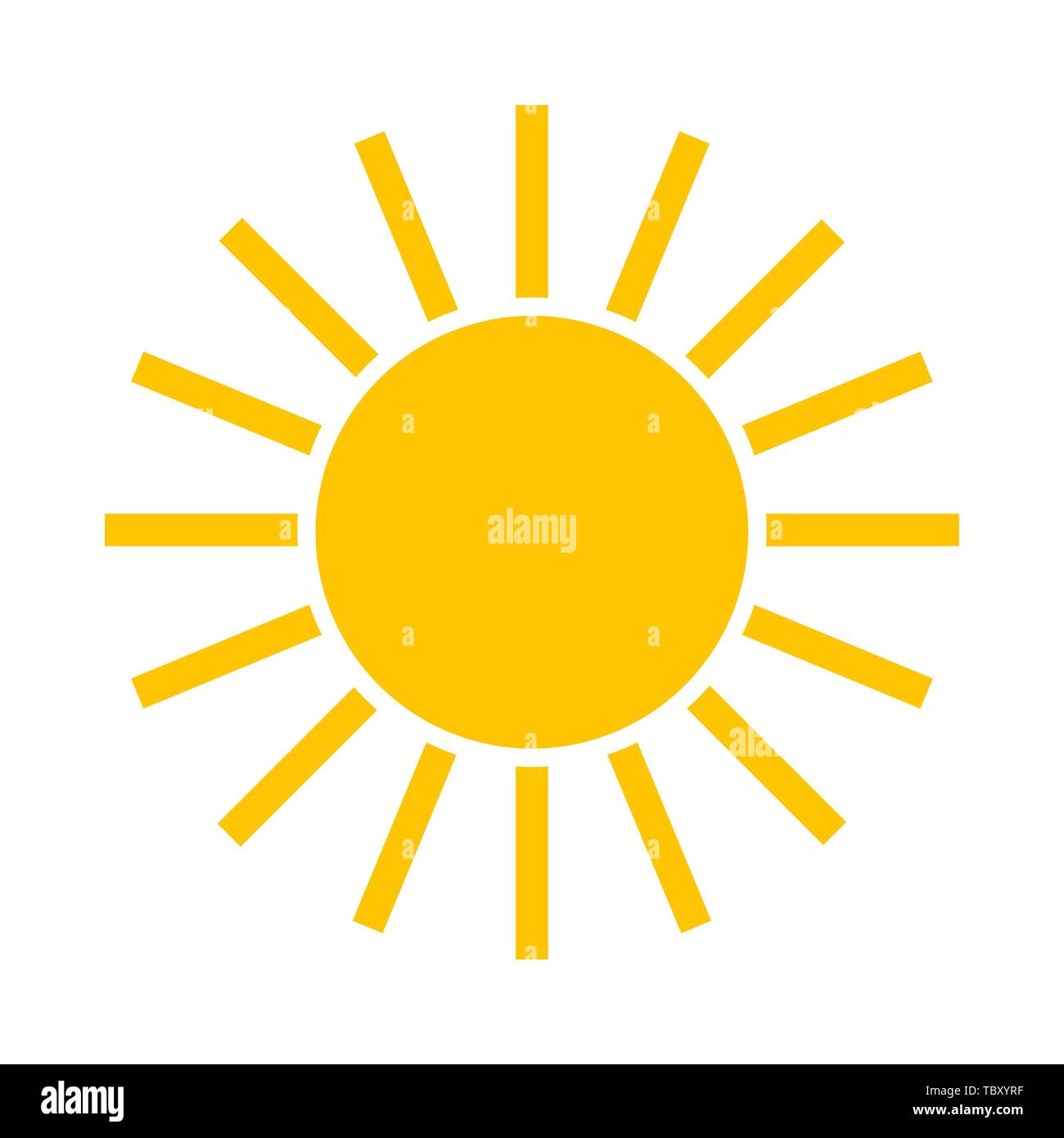 Sun icon simple flat illustration Stock Vector Image & Art - Alamy