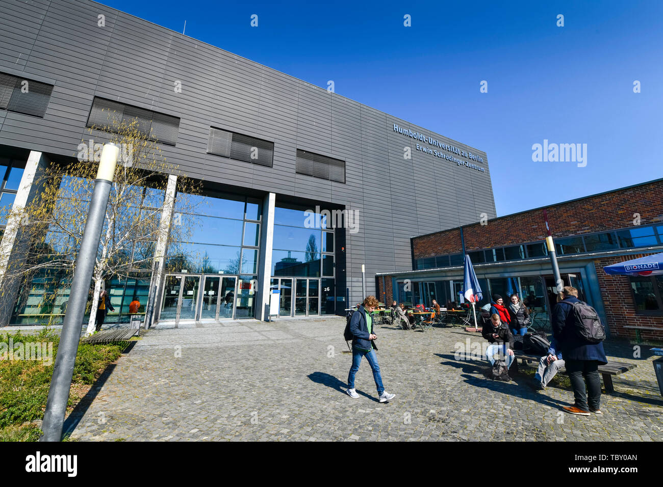 Erwin Schrödinger Zentrum, Rudower avenue, eagle court, Treptow-Köpenick, Berlin, Germany, Rudower Chaussee, Adlershof, Deutschland Stock Photo