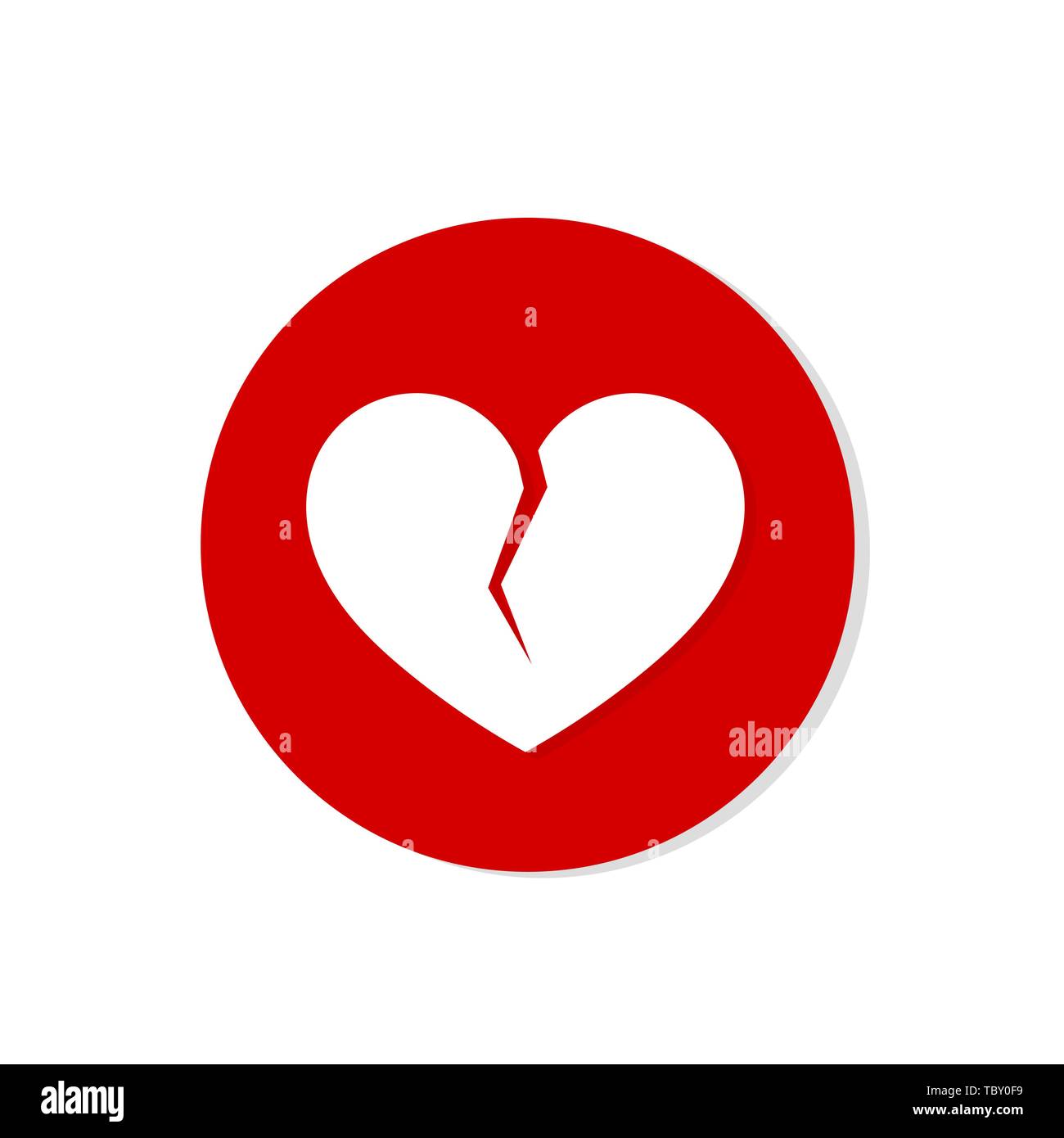 Broken heart icon. Vector illustration Stock Vector Image & Art - Alamy