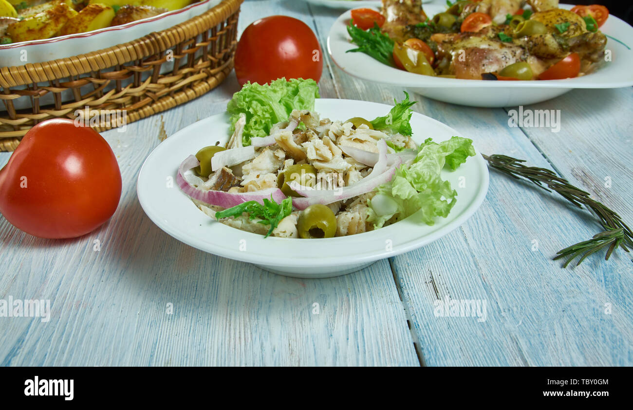 Baccala Salad, Salt cod salad, ItalianAmerican cuisine, Traditional