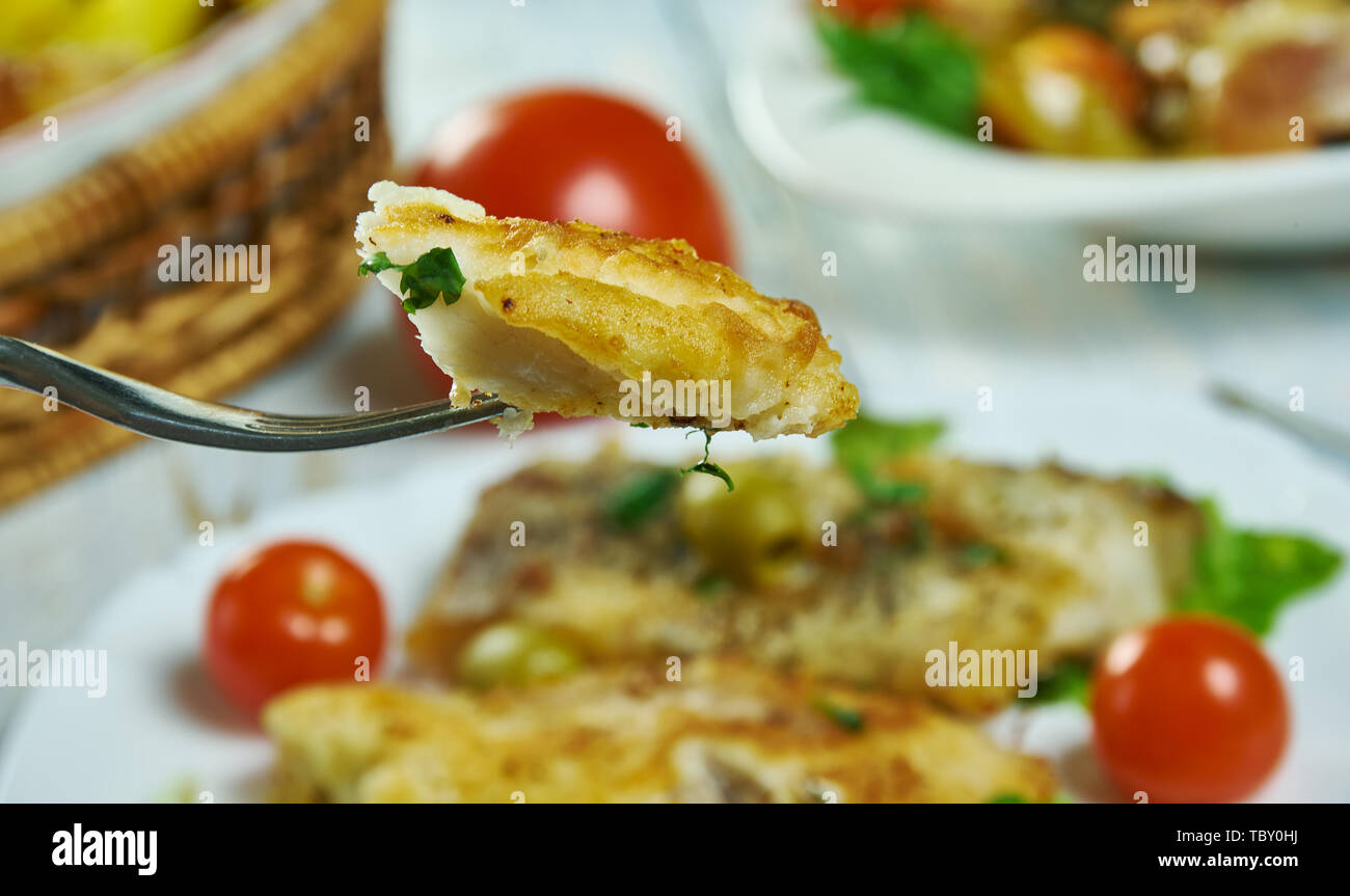 Baked Sole Fillet, ItalianAmerican cuisine, Traditional assorted