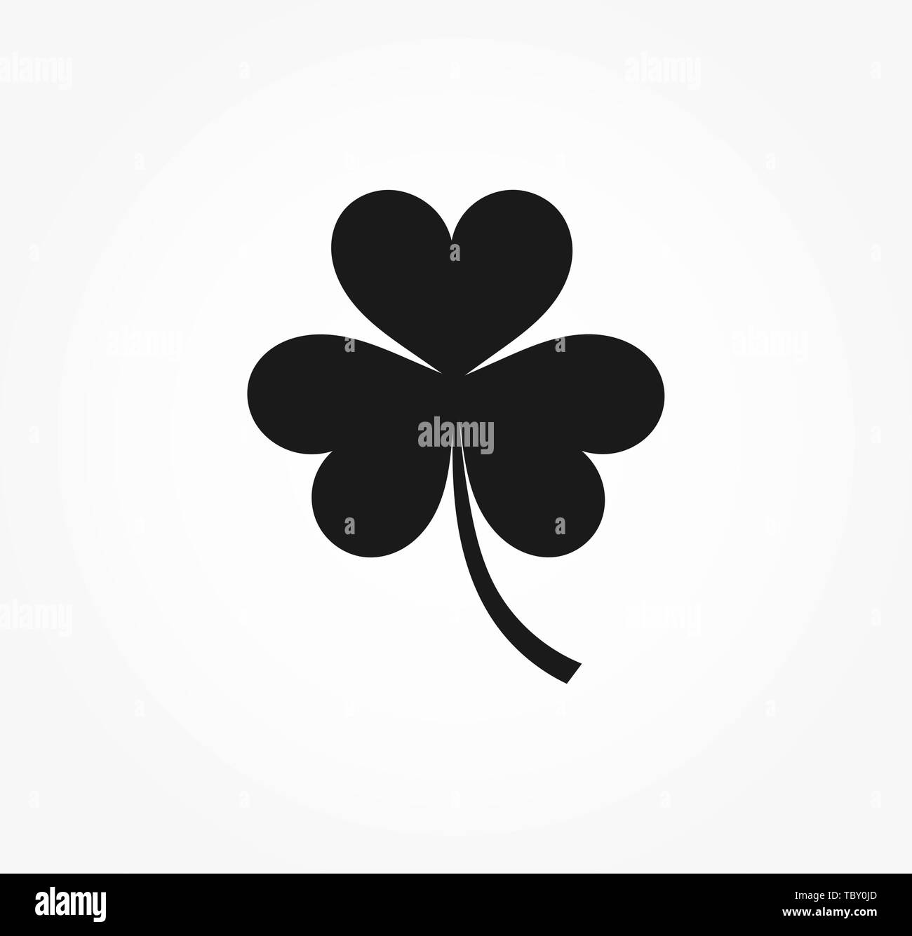 Black clover leaf icon. Vector illustration Stock Vector Image & Art