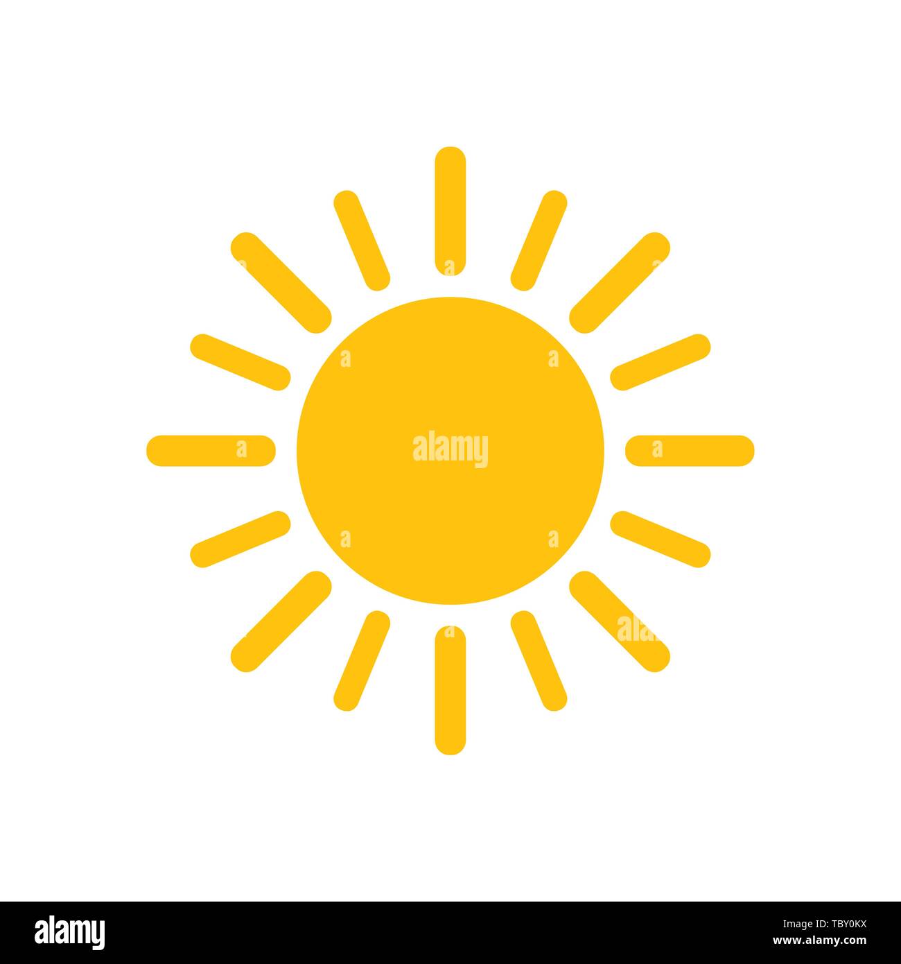 Sun icon simple flat illustration Stock Vector Image & Art - Alamy