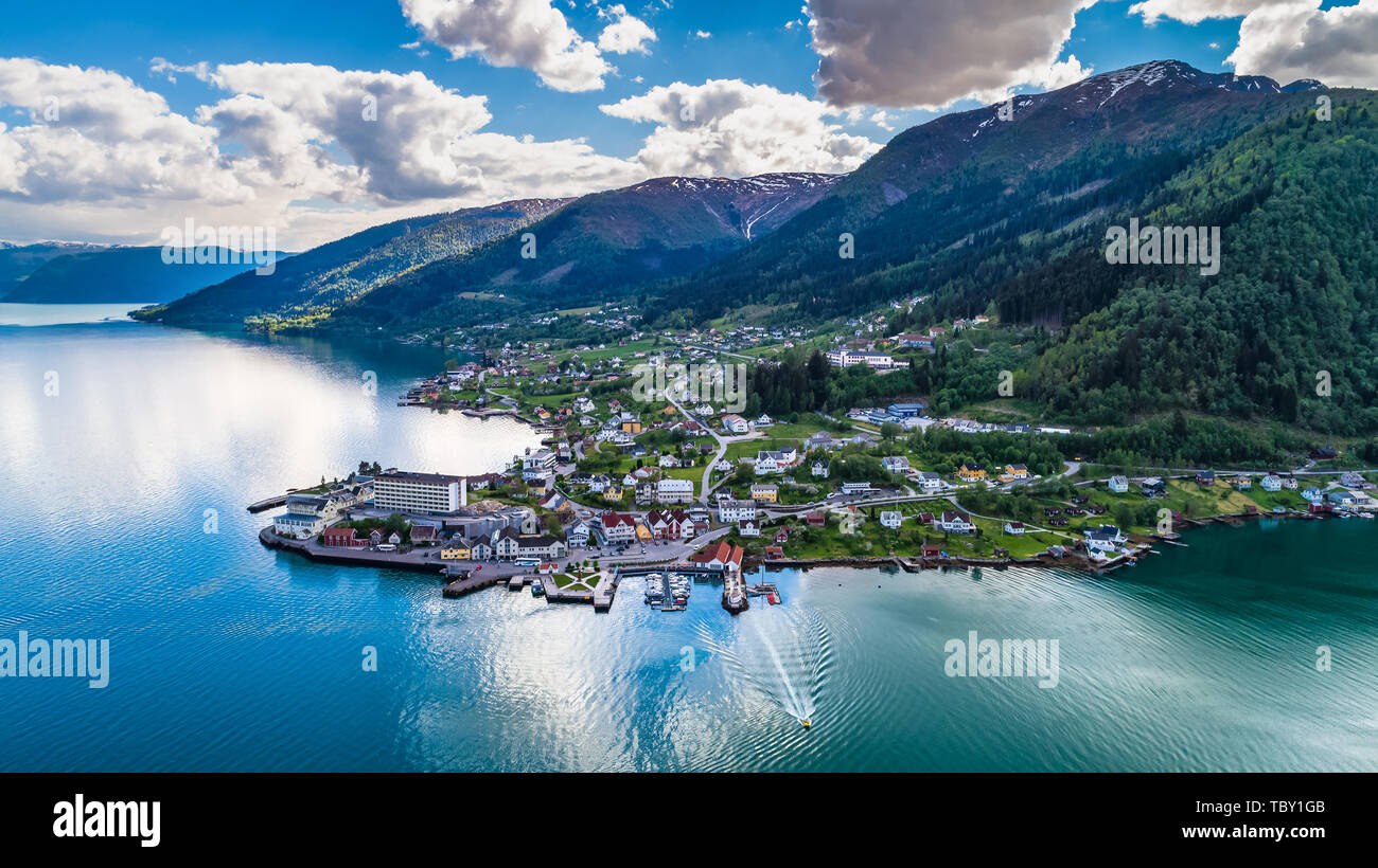 Balestrand The Administrative Centre Of Balestrand Municipality In Sogn Og Fjordane County Norway Stock Photo Alamy