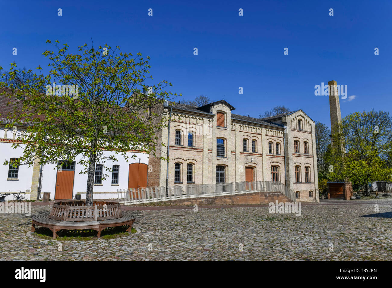 Good house, manor, Britzer castle, Alt-Britz, Neukölln, Berlin, Germany, Gutshaus, Gutshof, Britzer Schloß, Deutschland Stock Photo