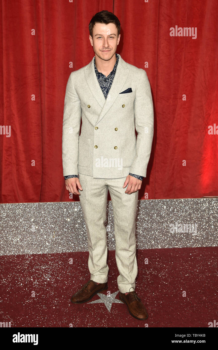 LONDON, UK. June 01, 2019: Ryan Prescott arriving for The British Soap Awards 2019 at the Lowry Theatre, Manchester. Picture: Steve Vas/Featureflash Stock Photo